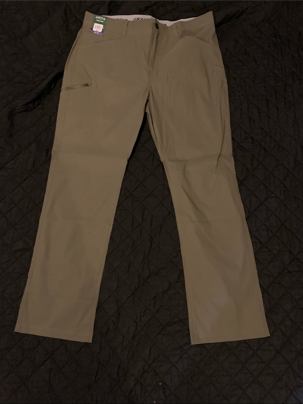 Orvis Men's Olive Chinos with Zip Pocket